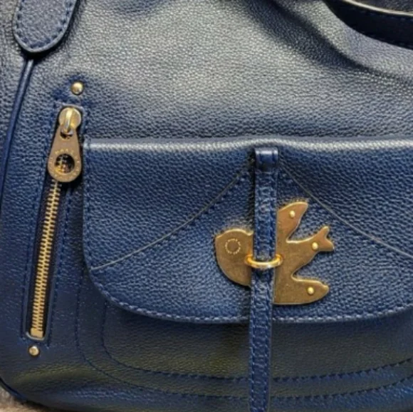 Marc Jacobs Petal To The Metal Bird Navy Tote Bag - Picture 11 of 14